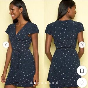 Brandy Melville Floral Mini Wrap Dress